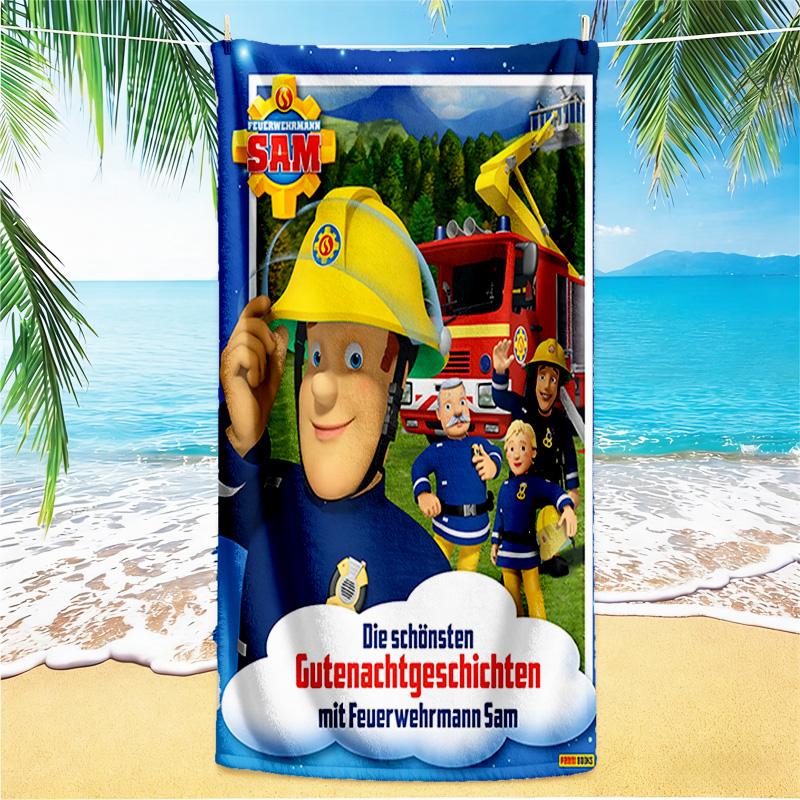 1pc Fireman Sams Heroic Rescue beach towel,quick drying absorbent beach towel,outdoor sports swimming beach towel,Soft and comfortable Y72837