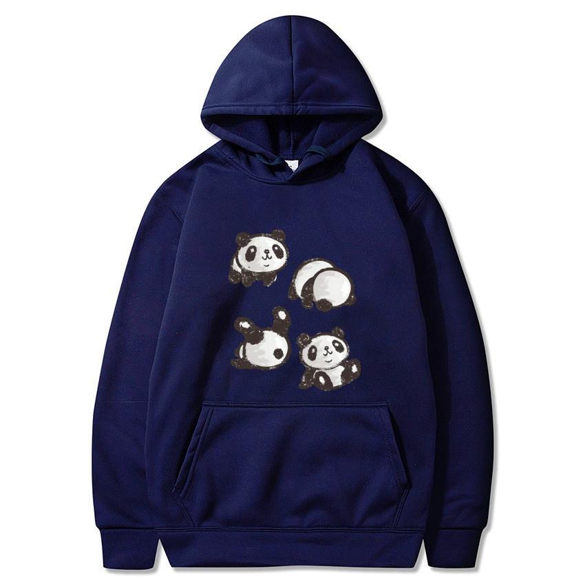 Autumn and Winter Chinese Panda Cartoon Printed Hoodie Classic Style College Style Men's and Women's Hoodies Daily Warm