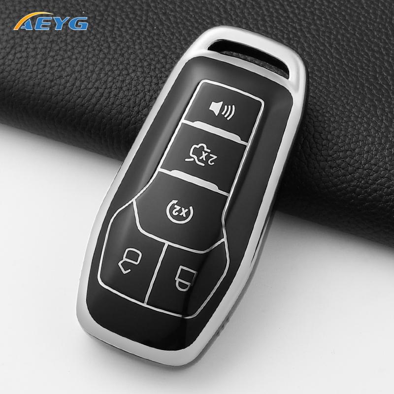 

Для Ford Fusion F-150 Edge Explorer Mustang Lincoln Mkz Mkc Platinum F150 Lariat 5-кнопочный ТПУ Чехол для ключа автомобиля Брелок