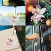 Playful Flat Acrylic Car Pendant Cute Decorative Accessory For Enthusiasts Car