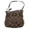 Coach Canvas Tote Bag Handbag Leather Brown Women 14904 Used