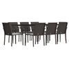 VidaXL Ensemble à manger de jardin 9 pcs coussins résine tressée acier 3186950