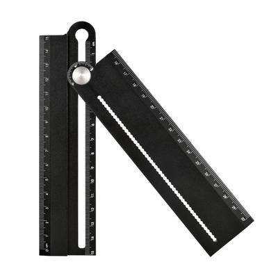 30cm Angles Measure Drafting Tool Aluminum Angles Ruler Folding Geometric Drawing Protractor Multifunction Drawing Tool