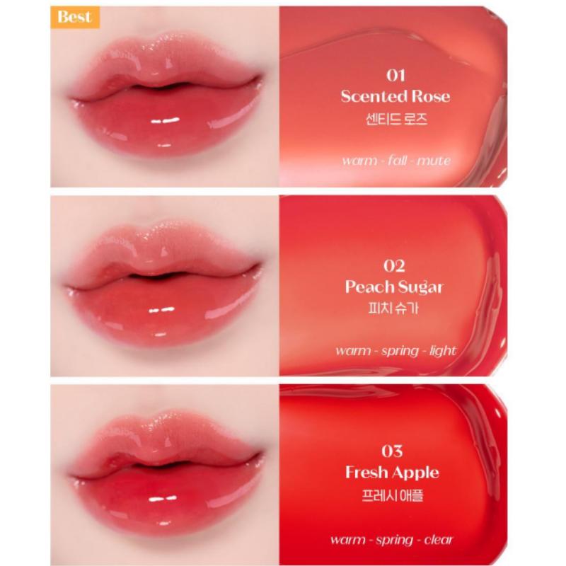 ETUDE Over Glowy Tint ??Увлажняющий тинт для губ с высоким блеском 01 Scented Rose