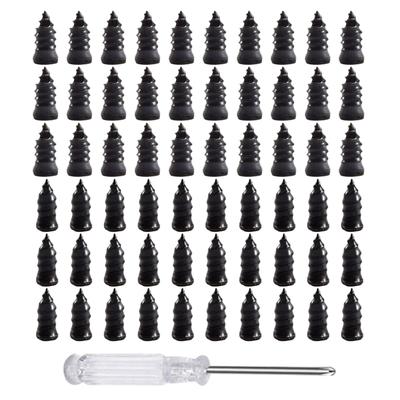 60Pcs Heavy Duty Tire Repair Rubber Nails And Screwdriver Set Suitable For Automobile Motorcycle Leakage Emergency Fix
