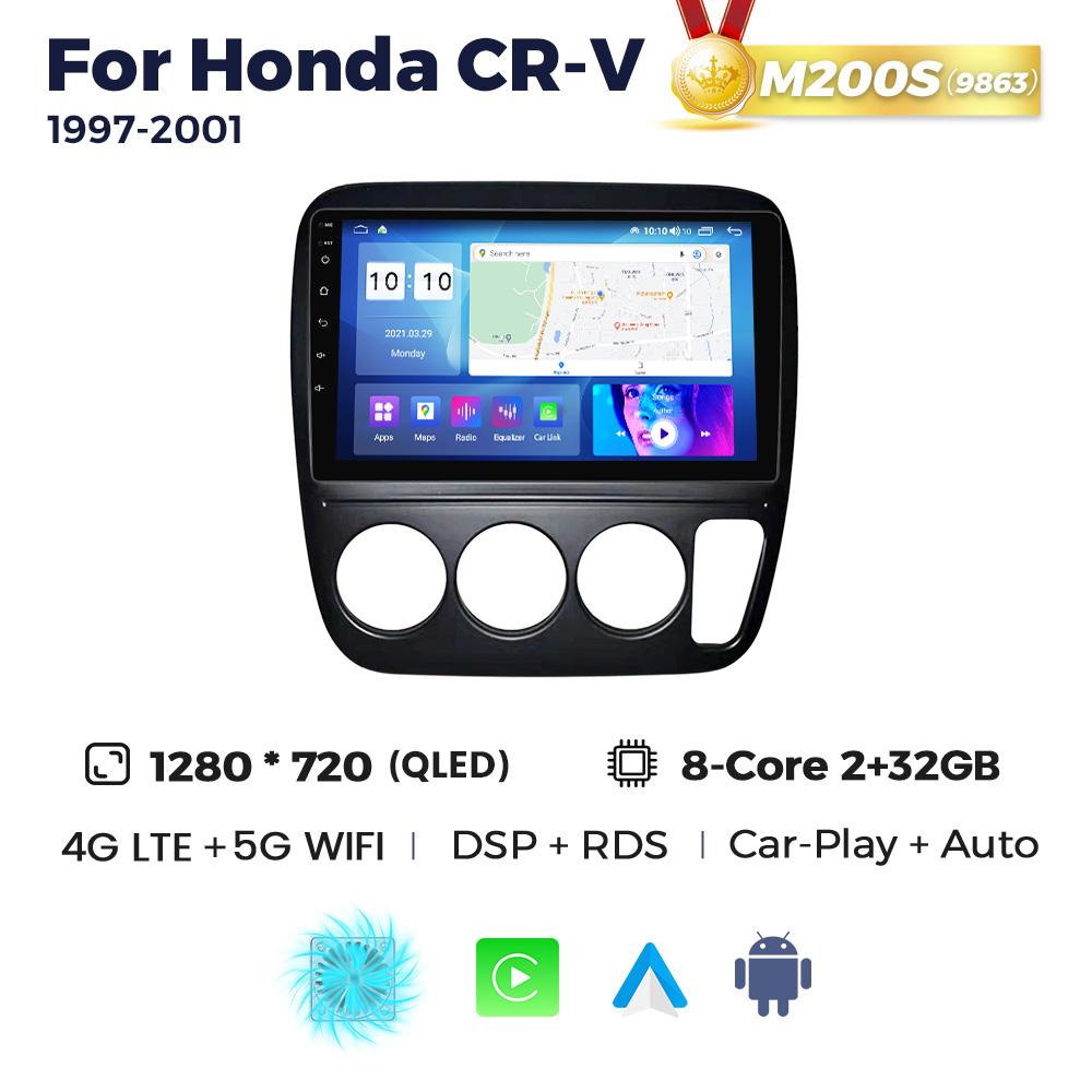 Navifly Car Radio Stereo Wireless Carplay Intelligent Systems Android Auto For Honda CRV CR-V 1997-2001 Multimedia Video Player