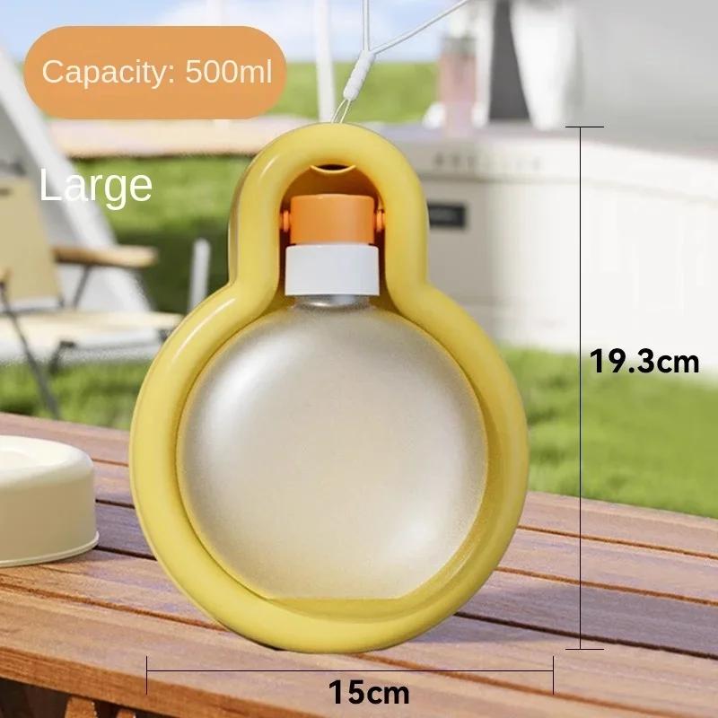 

Portable Pet Outing Water Bottle Foldable Flarge Capacity Dog Bowl Puppy Outing Water Dispenser Dog Feeders Supplies perros жовтий