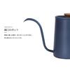 600ml Narrow-Mouth Stainless Steel Drip Pot, Handheld Coffee Kettle, Kitchen Utensil (Blue)