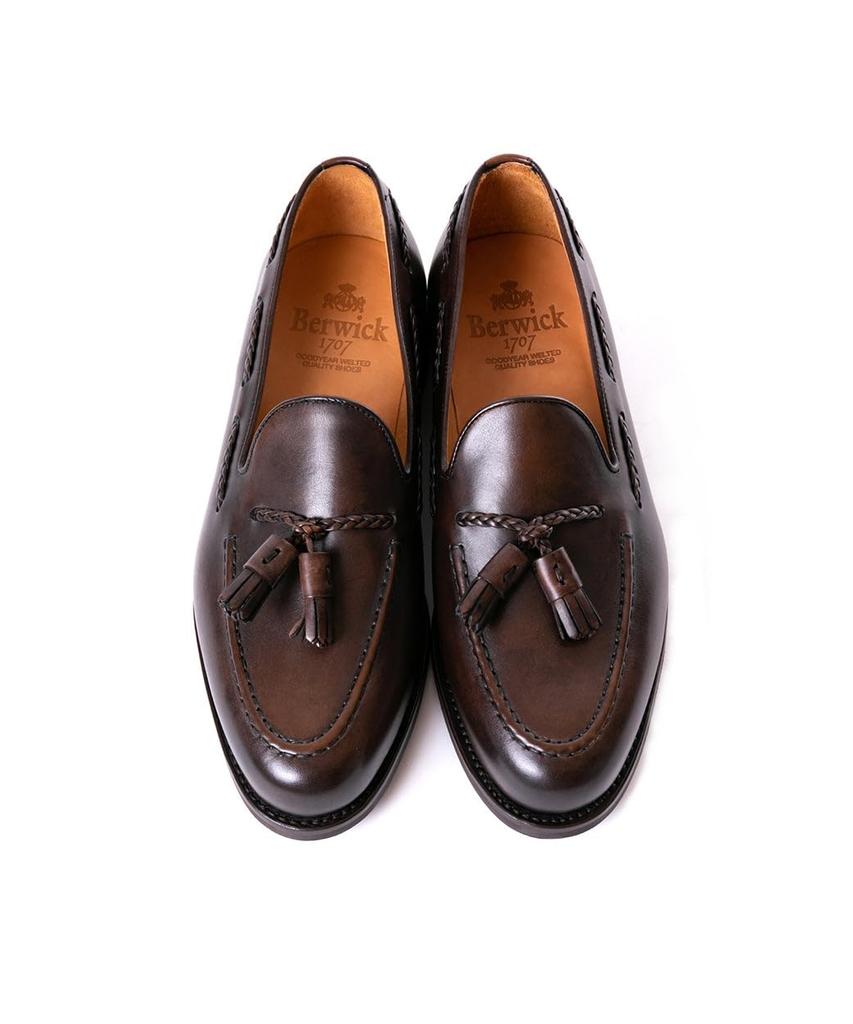 [Berwick 1707] [Official] Tassel Loafers Smooth (SI CALF) 4340SIDABR Dark Brown 26.0cm | Berwick | Dainite Sole | Goodyear Welted Construction | Last: