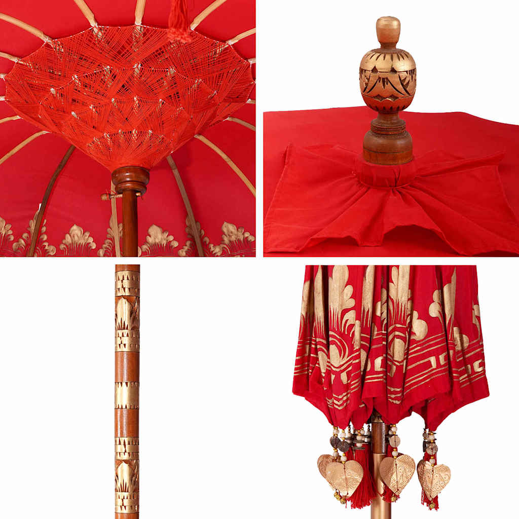 Balinese Sun Umbrella Red 215 X 215 X 260 Cm