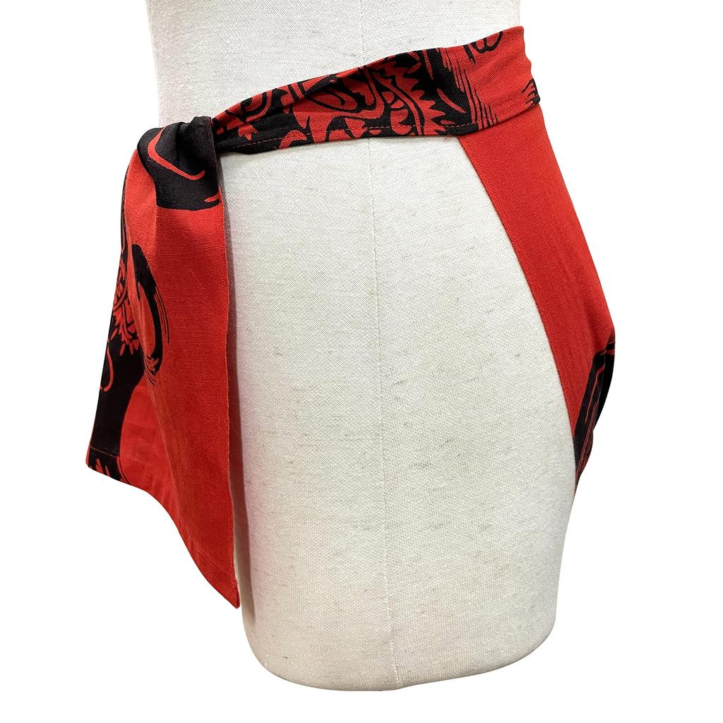 Rienzome Etchu Fundoshi (loincloth), 100% Cotton, Made in Japan, Men's Free Size, Red Dragon Design