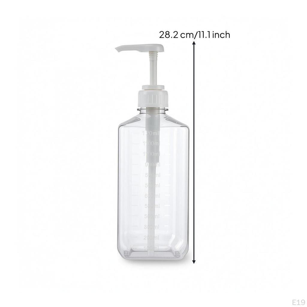 Syrup Dispenser with Pump Clear Sauce Container for Baristas, Bubble