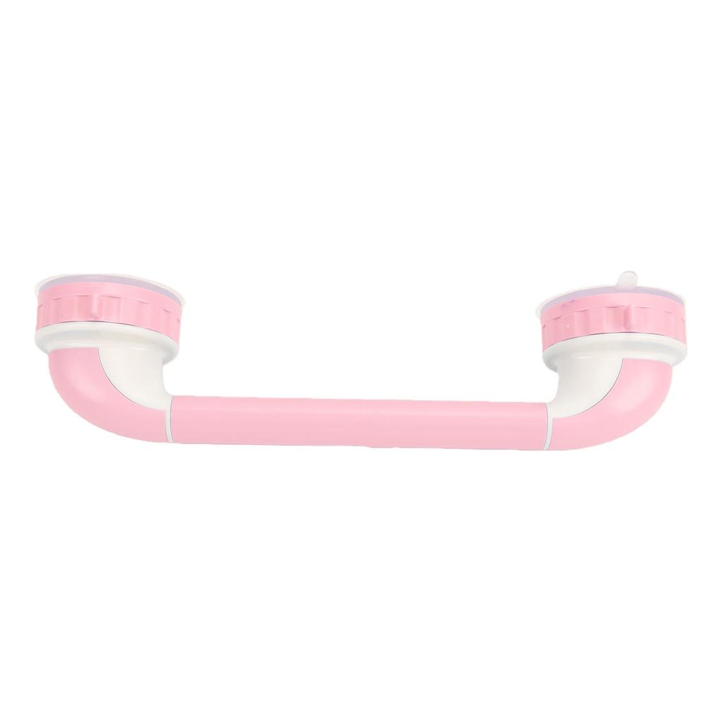 Suction Shower Grab 14.37 Inch Length Heavy Duty Safety Bar Bathtub Grab Bar for Baby Kids Pink