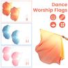 2Pcs Dance Worship Flag with Telescopic Pole Soft Praise Dance Flag Charming Dance Flags Elegant Worship Dance Flags Praise