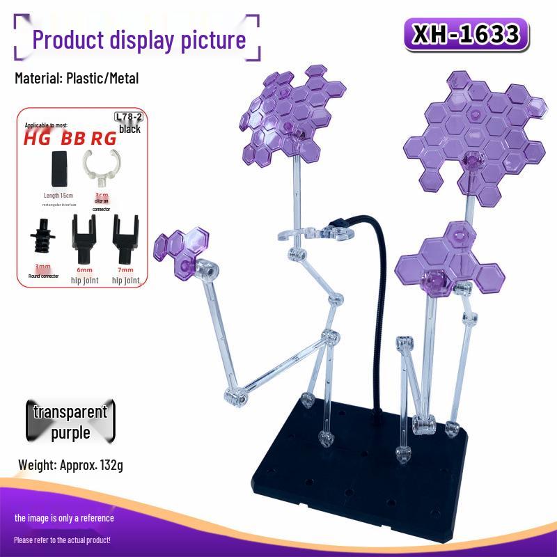 Special Snake Bar Stand with Light Shield for Gundam HG/RG Models & Goku Figure Duel Weapon Scene