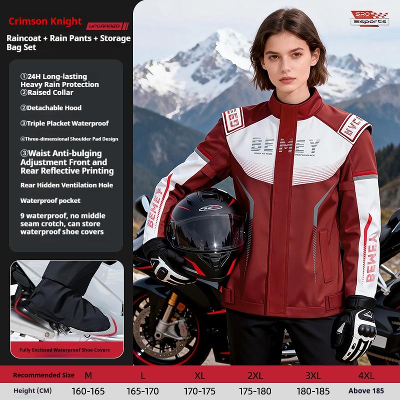 Motorcycle motorcycle riding raincoat rainpants suit full body rainstorm windproof waterproof riding suit raincoat M
