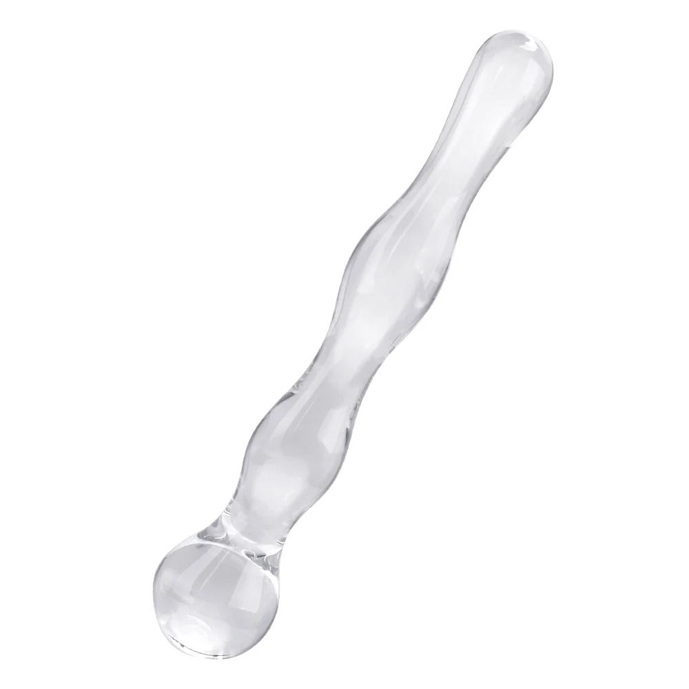 19cm Glass Butt Plug Anal Beads Dildos for Women Vaginal Men Prostate Massager Female Masturbator Sex Toys Adult Erotic Products