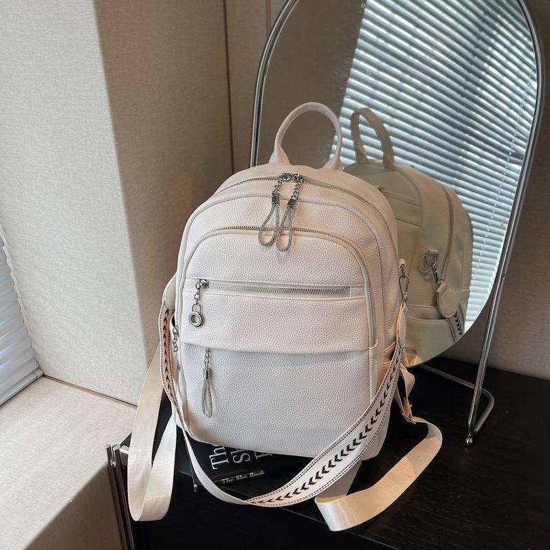 Large capacity stylish and simple backpack women's new versatile student class schoolbag travel backpack