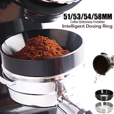 Aluminium Smart Kaffeedosierring für Bierkrug Kaffeepulverwerkzeug Espresso Barista für 51 53 54 58MM Kaffeefilter Tamper