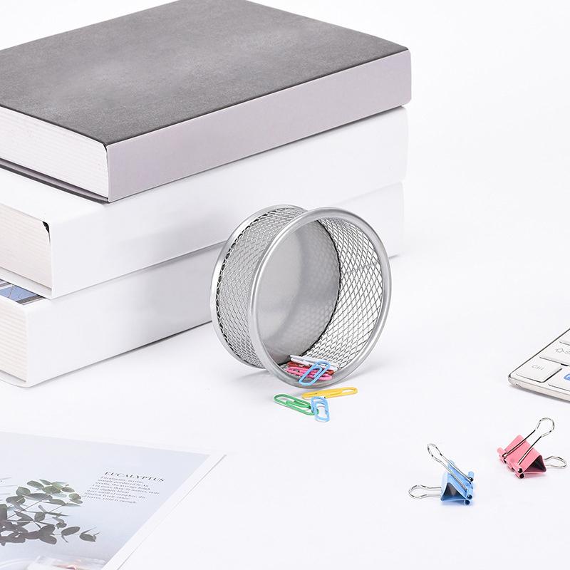 Metal Paperclip Storage Box Round Pin And Thumbtack Storage Box For Office Use