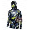 Mens Quick-Dry UV Protection Long Sleeve Fishing Hoodie With Face Cover Camo Pattern Outdoor Summer Activities