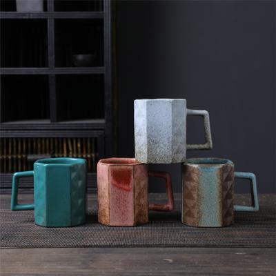 Coarse Pottery Cup Japanese Coffee Cup Simple Ceramic Cup Retro Home Creative Breakfast Water Cup