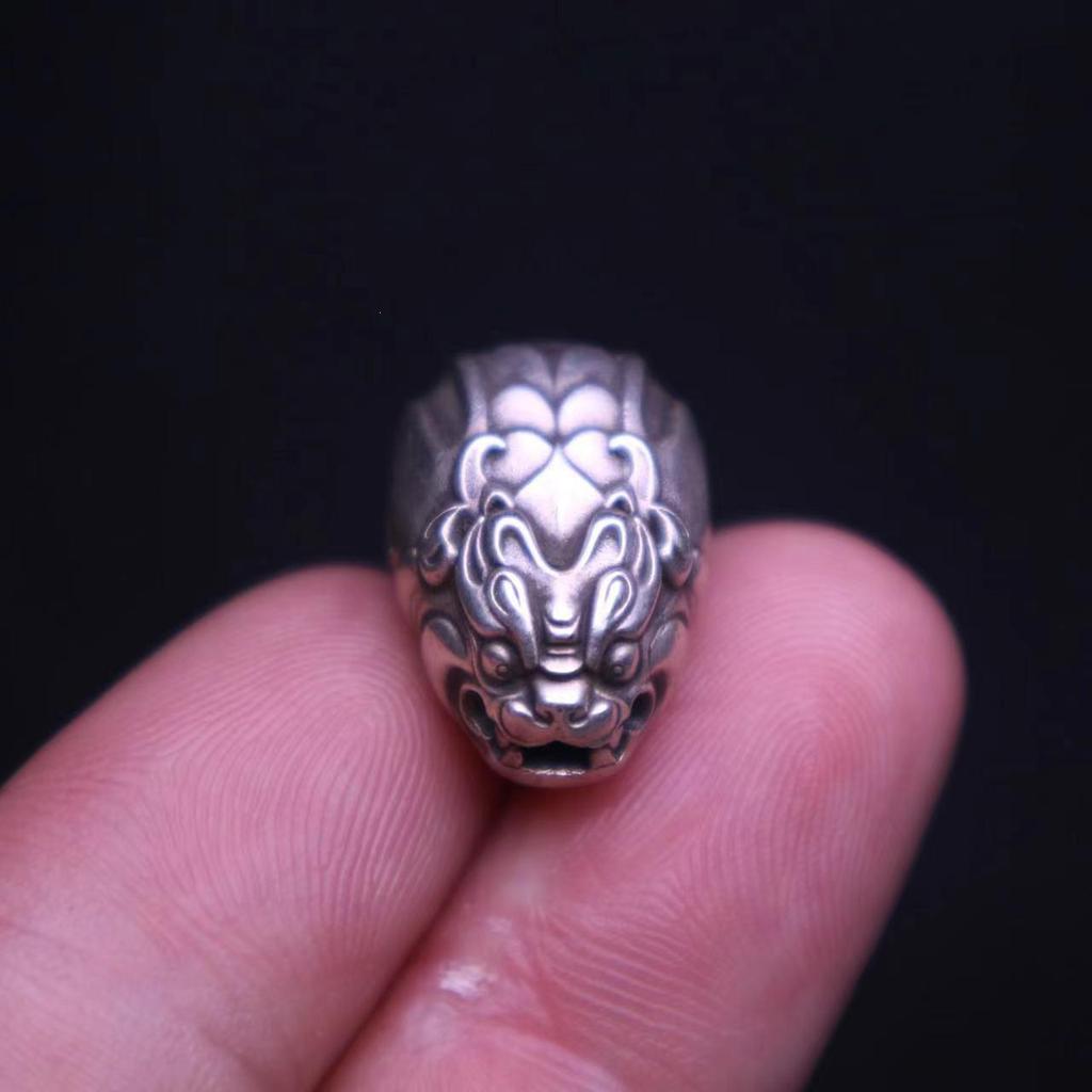 Pixiu Qilin Dragon Head Tibetan Bodhi Bead Bracelet - 108 Bead Cultural DIY Accessory