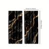2pcs Black & Gold Marble Curtains – Flowing Gold Pattern for Elegant Home Decor