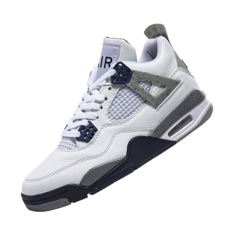 AJ4 Men's & Women's White Cement, Hot Lava, and University Blue Basketball Shoes