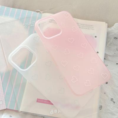Amour Style Pixel Convient pour Coque de Téléphone Mobile Apple 16 17pro Max Coréen Simple Iphone1311