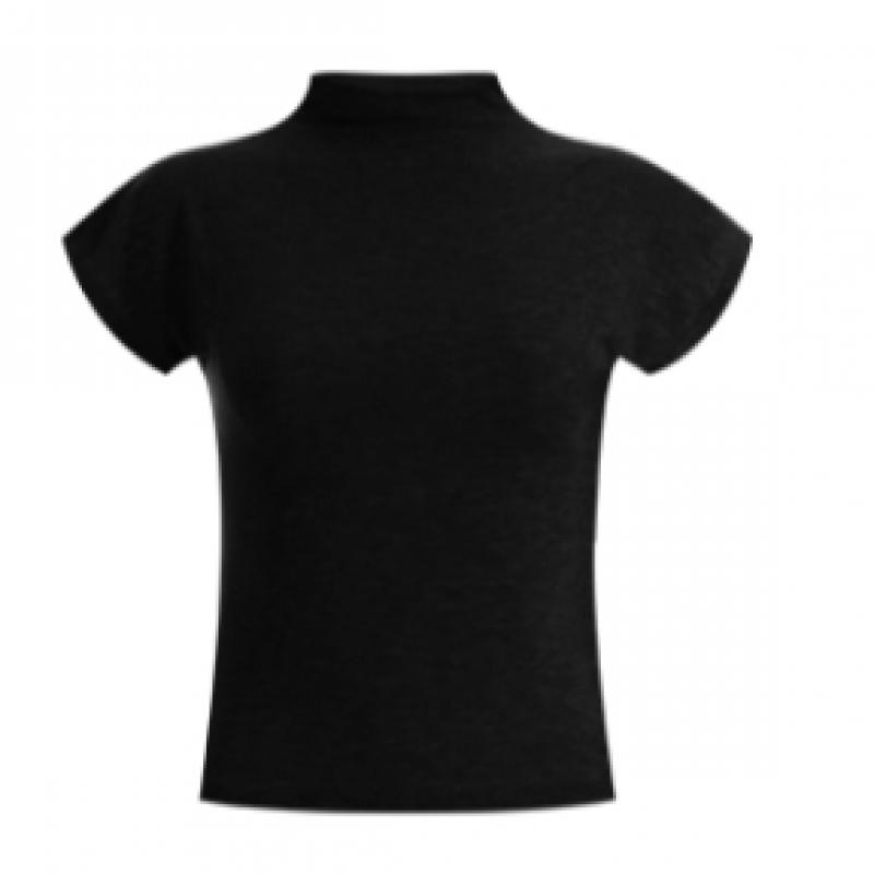 Shop Women TurTle Neck Slim FiT Crop Cap Sleeve Spandex T shirT Beige Rnf Wsh