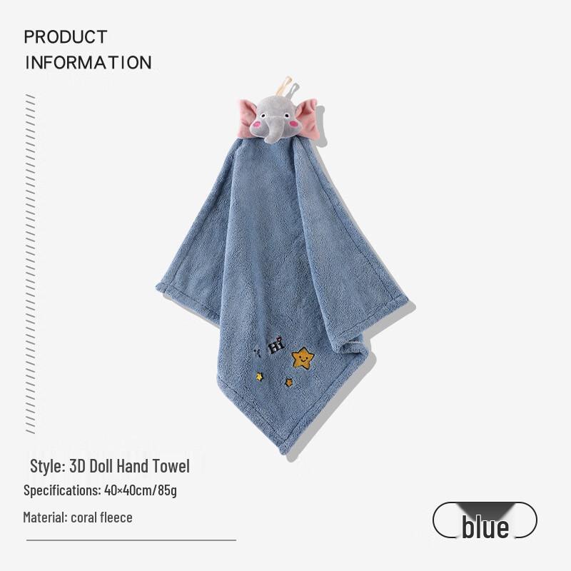 Coral Velvet Doll Hanging Hand Towel