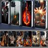 Retro Rock Music Electric Guitar Clear Phone Case For Iphone 17 Air 16 Pro Max 15 Pro 14 Plus 17E 16E 11 13 12 Mini Cover Cases