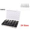 740 Pcs Boxed Thickness 1.5/2.4/3.1Mm Car Air Conditioning O-Ring Seal Gasket