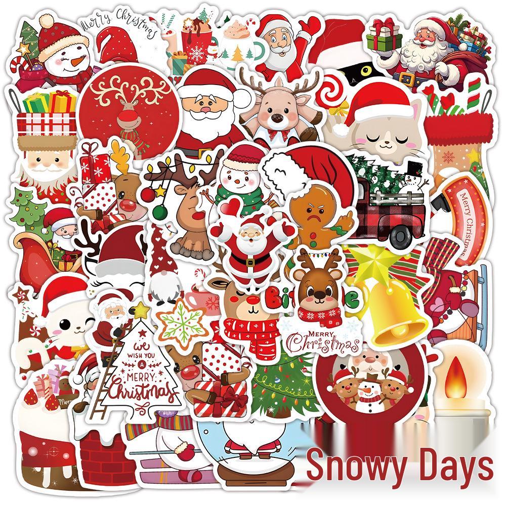 103 Cute Cartoon Animal Christmas Stickers for Envelopes, Gift Bags, and Water Cups
