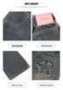 2025 Mädchen High-Waist Weitbeinige Jeans mit Sternen-Aufnähern - Frühling/Herbst Stil für ältere Kinder