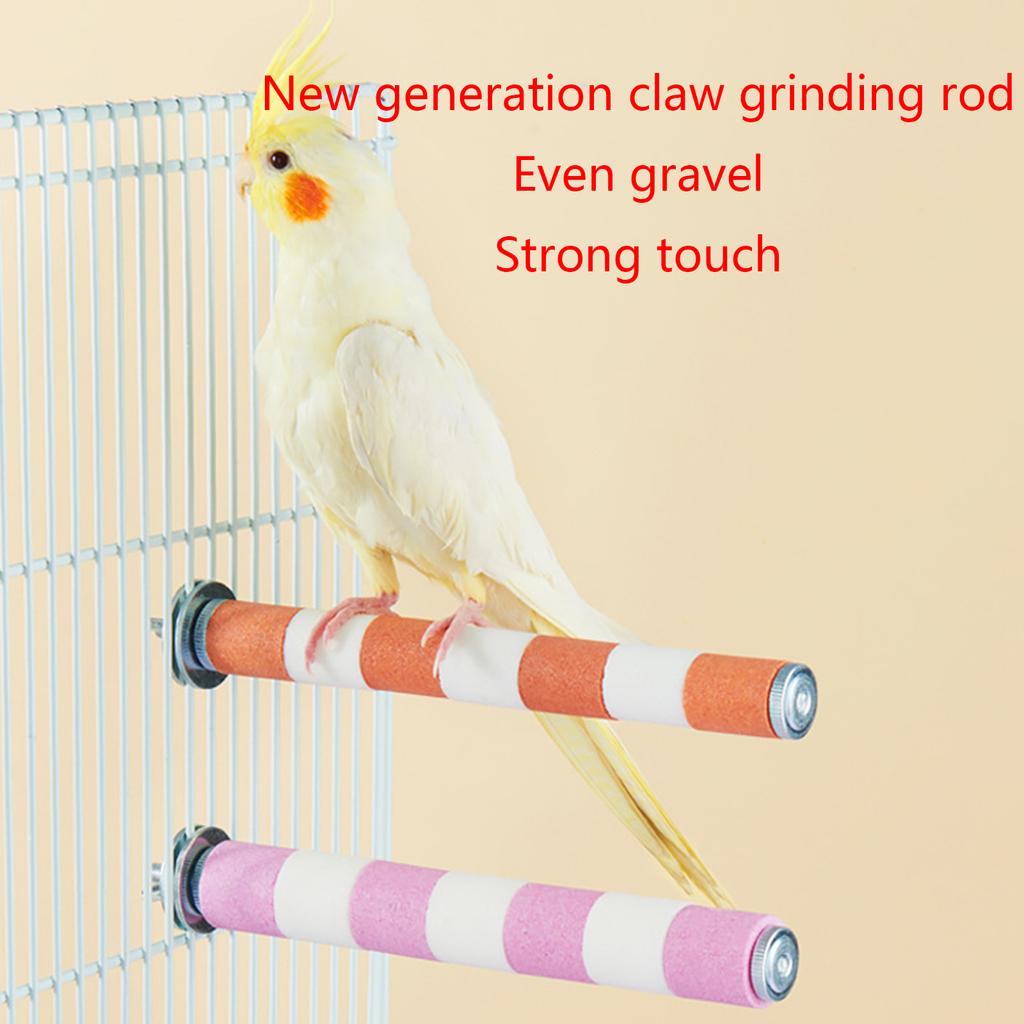 Bird Perch Ceramics Stand Non Toxic Parrot Cage Toy for Nails Grinding Stable Scrub Station for Parakeet Finches Canary