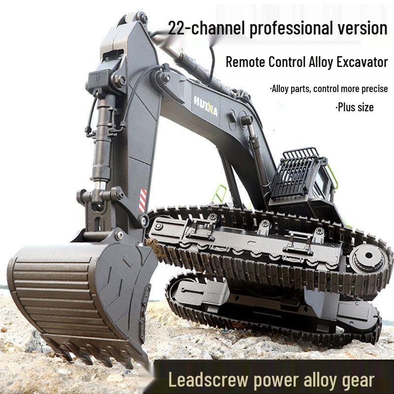 

Huina 593 Бесконечно вращающийся экскаватор из сплава с винтовым приводом 1:14 Инженерная игрушечная машина