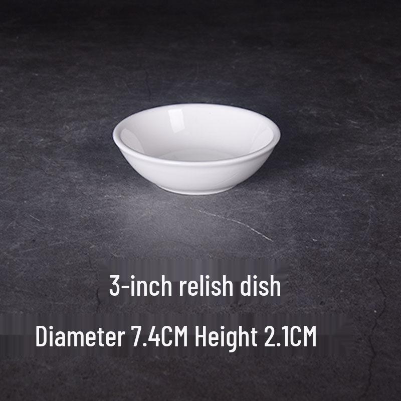 

10-Piece Ceramic White Dipping and Sauce Dish Set for Snacks and Seasonings