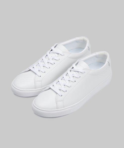 [Musinsa Standard] Leather Court Sneakers MEJFS0Z04-WH