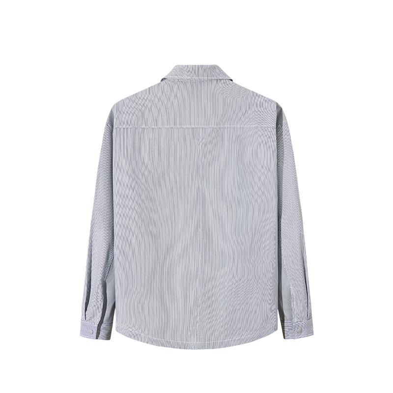 Anta Shirts Men's Ice Blue Gray Lapel Moderate Other 172538109-3