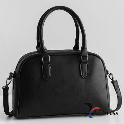Bowling Round Leather Handle Cross Tote Bag (1 Color)