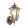 Sechseckige Retro-Außenwandleuchte, Wasserdichte LED, Antike Bronze-/Schwarze Oberfläche für Balkon-Dekoration