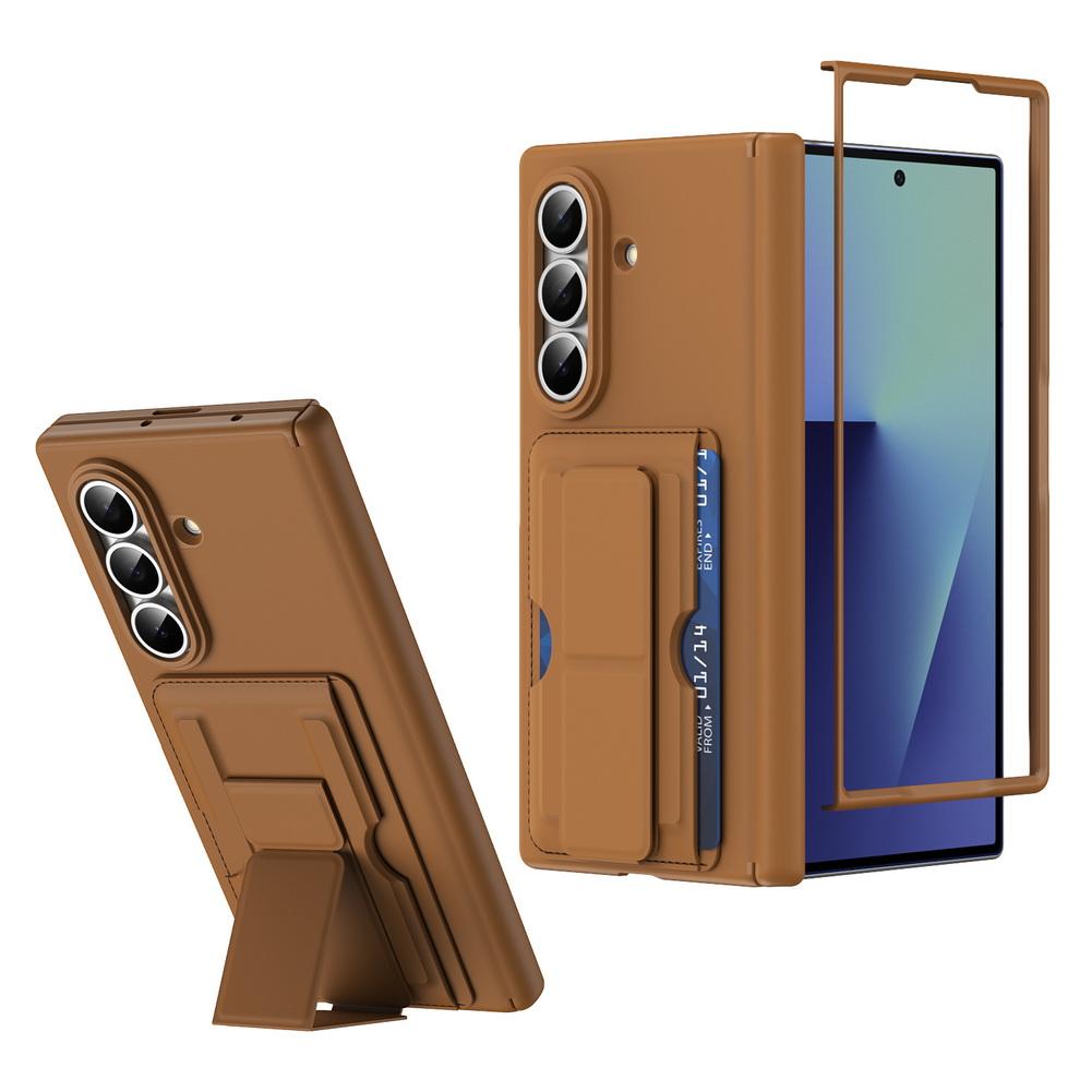 

With Credit Card Slot and Foldable Ring Stand Holder Phone case For Samsung Z Fold 7 Fold7 Galaxy Z Fold 6 5 Protection Cover Galaxy Z Fold7