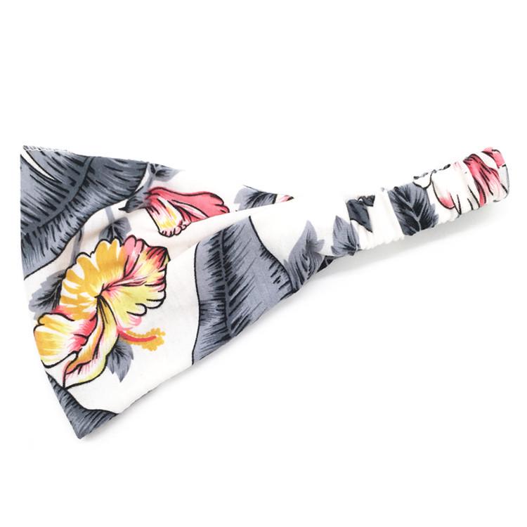 Factory Custom Boho Cotton Elastic Headband Women Summer Head Wrap Sports Yoga Headband Hair Bands Hair Accessories