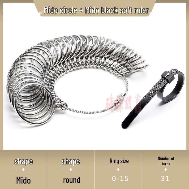 Soft Ring Size Measuring Tool - Accurate Finger Ruler for UK, Europe, Japan, Korea, Hong Kong