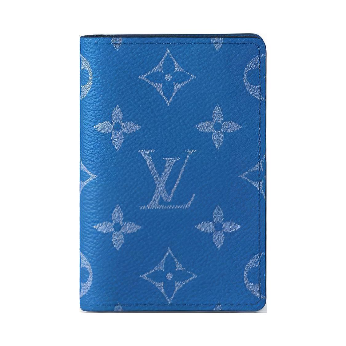 

Louis Vuitton Органайзер для кишені Monogram Застібка-клапан Шкіряний гаманець Чоловічий гаманець Синій M83095 Box(Basic Set+Box)