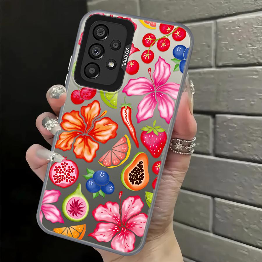 Fruit Pattern Phone Cover Case for Samsung Galaxy A17 A20s A21s A23 A31 A26 A15 A16 A13 A14 A12 A24 A25 A35 A34
