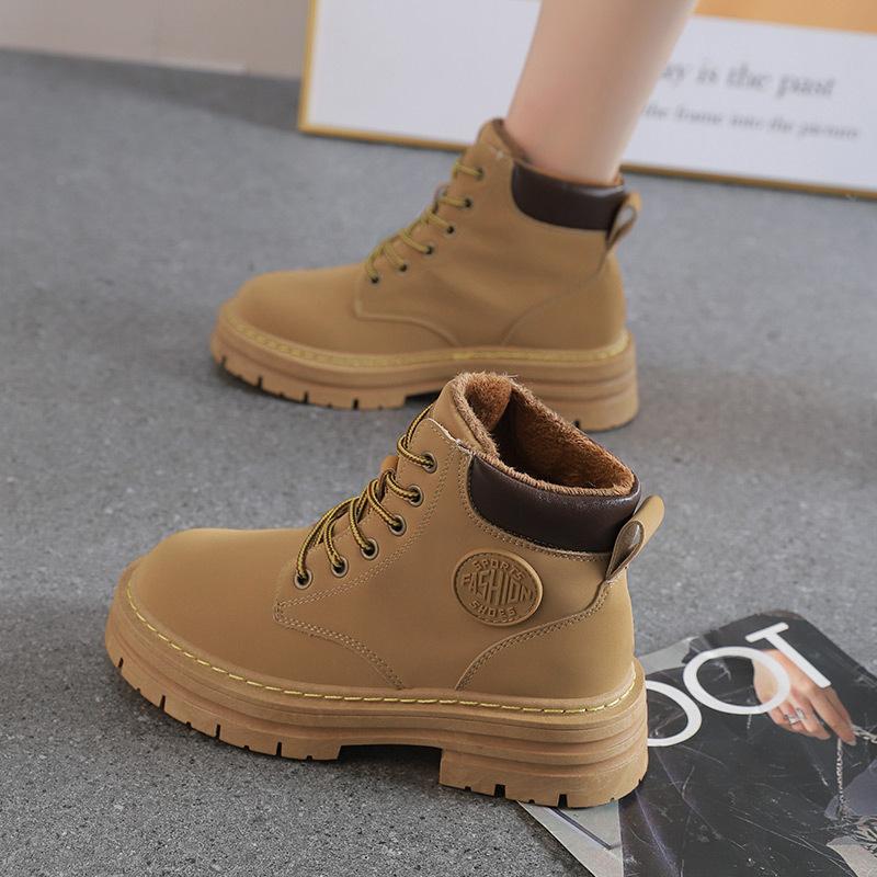 

Женские туфли желтые ботинки Martin женские новые осенние ботинки из ревеня женские туфли из бархата и хлопка короткие ботинки зима 35 жёлтый