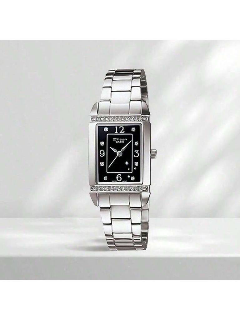 Casio - Stainless Steel Strap Black Dial Women's Quartz Watch SHN-4016D-1ADS